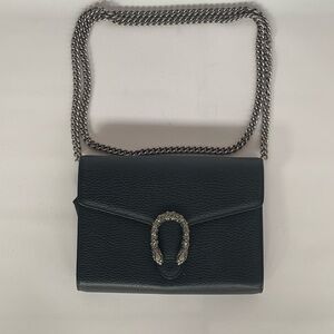 Elegant Black Leather Chain Bag
